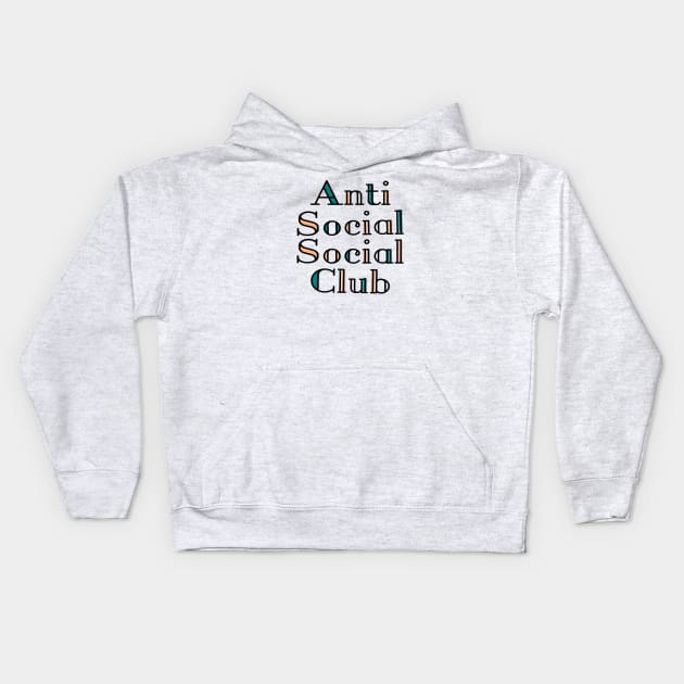 Anti social social club Kids Hoodie by colorfull_wheel